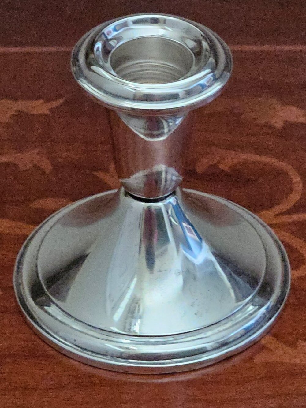 RARE VINTAGE ANTIQUE NEWPORT STERLING SILVER TAPER CANDLE STICK HOLDER - Picture 3 of 14